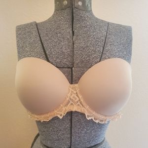 PINK tan strapless bra
